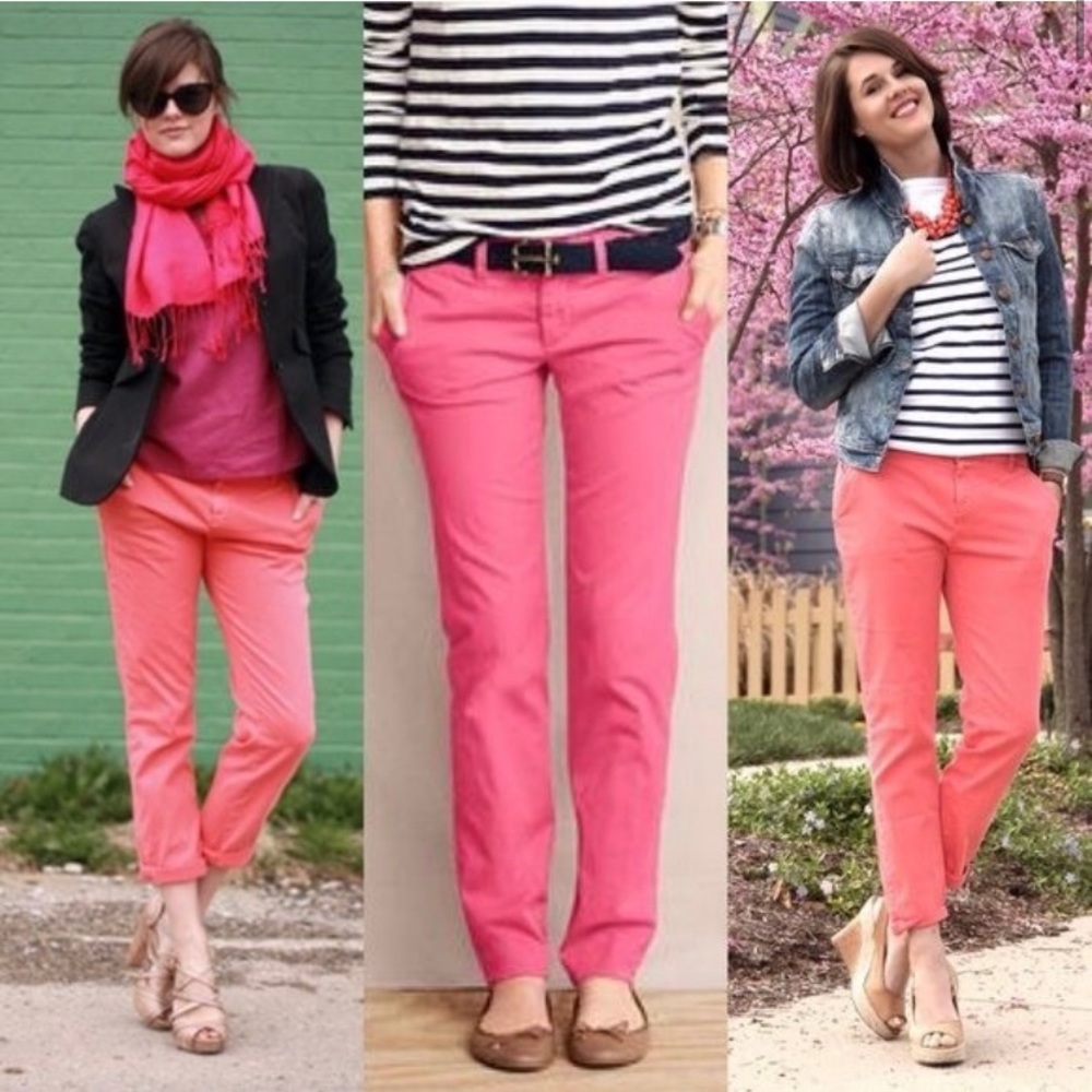 J. Crew Coral Low Fit Khaki